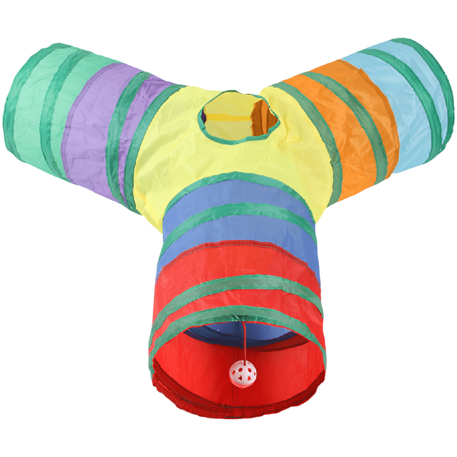 3-Way Y-Shaped Interactive Cat Play Tunnel