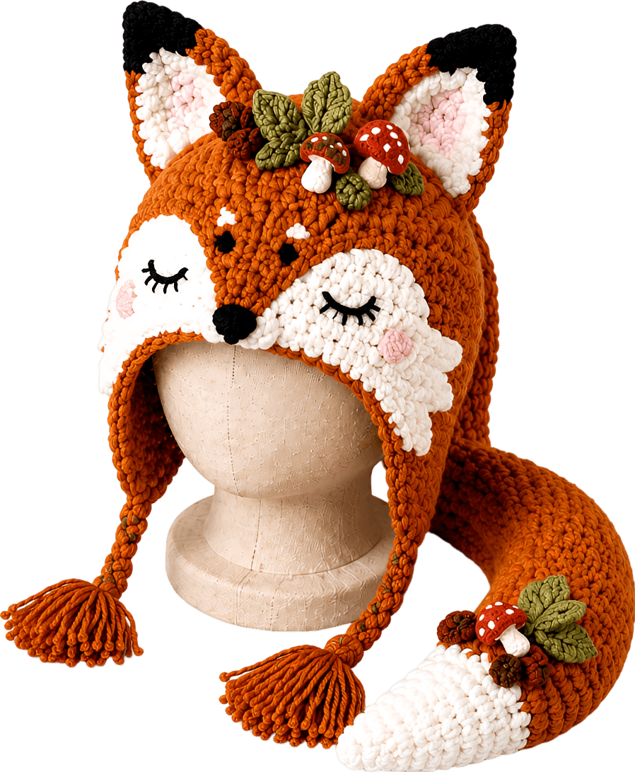 DIY Fox Hood Crochet Kit
