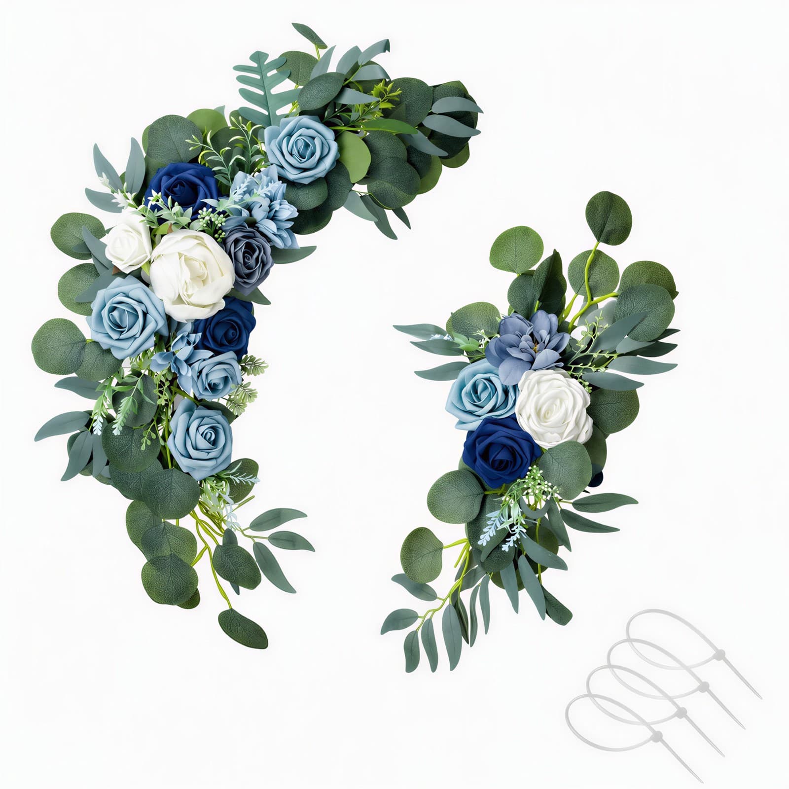 Elegant Artificial Wedding Arch Flower Swag Set