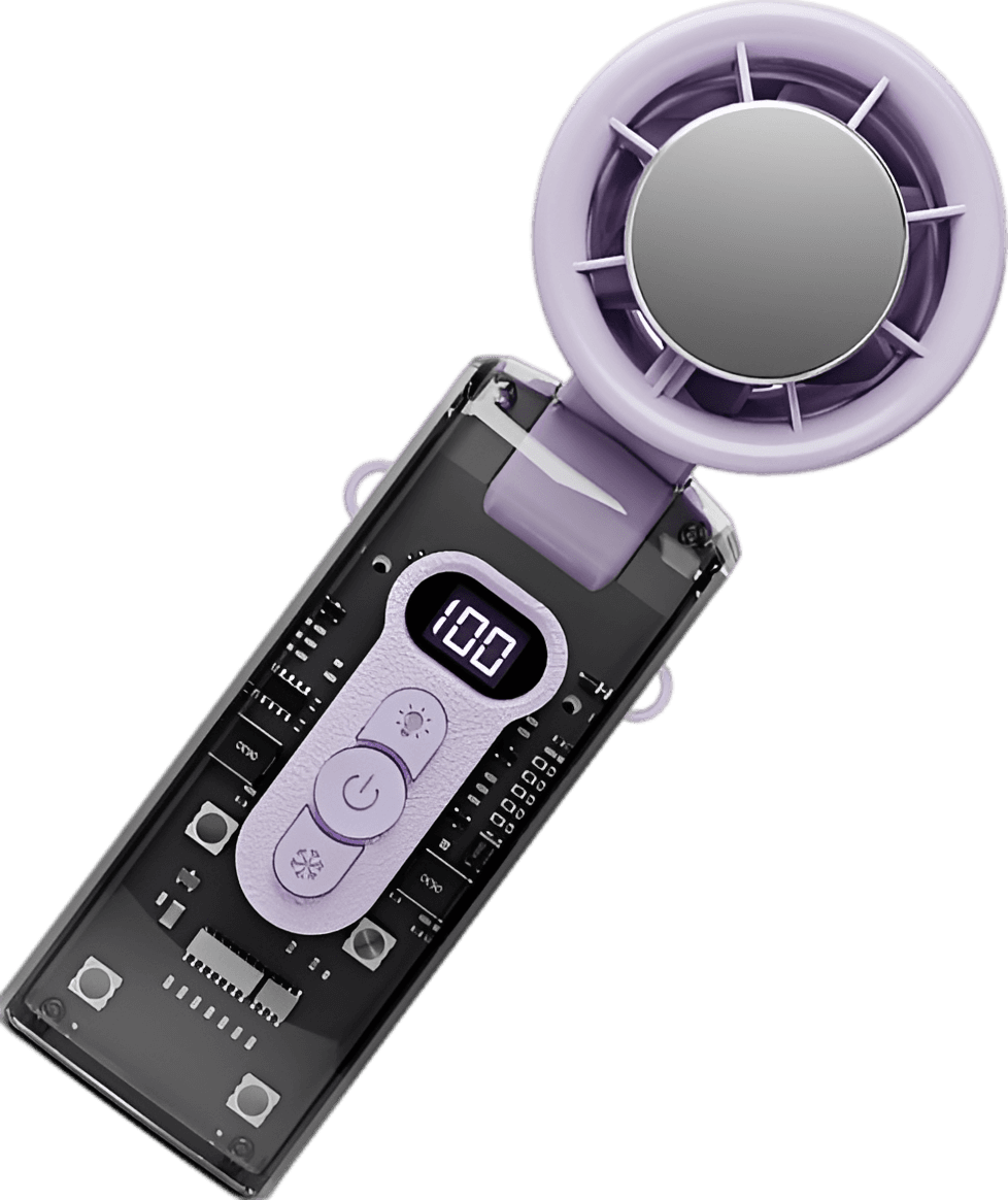 Futuristic Foldable Handheld Fan