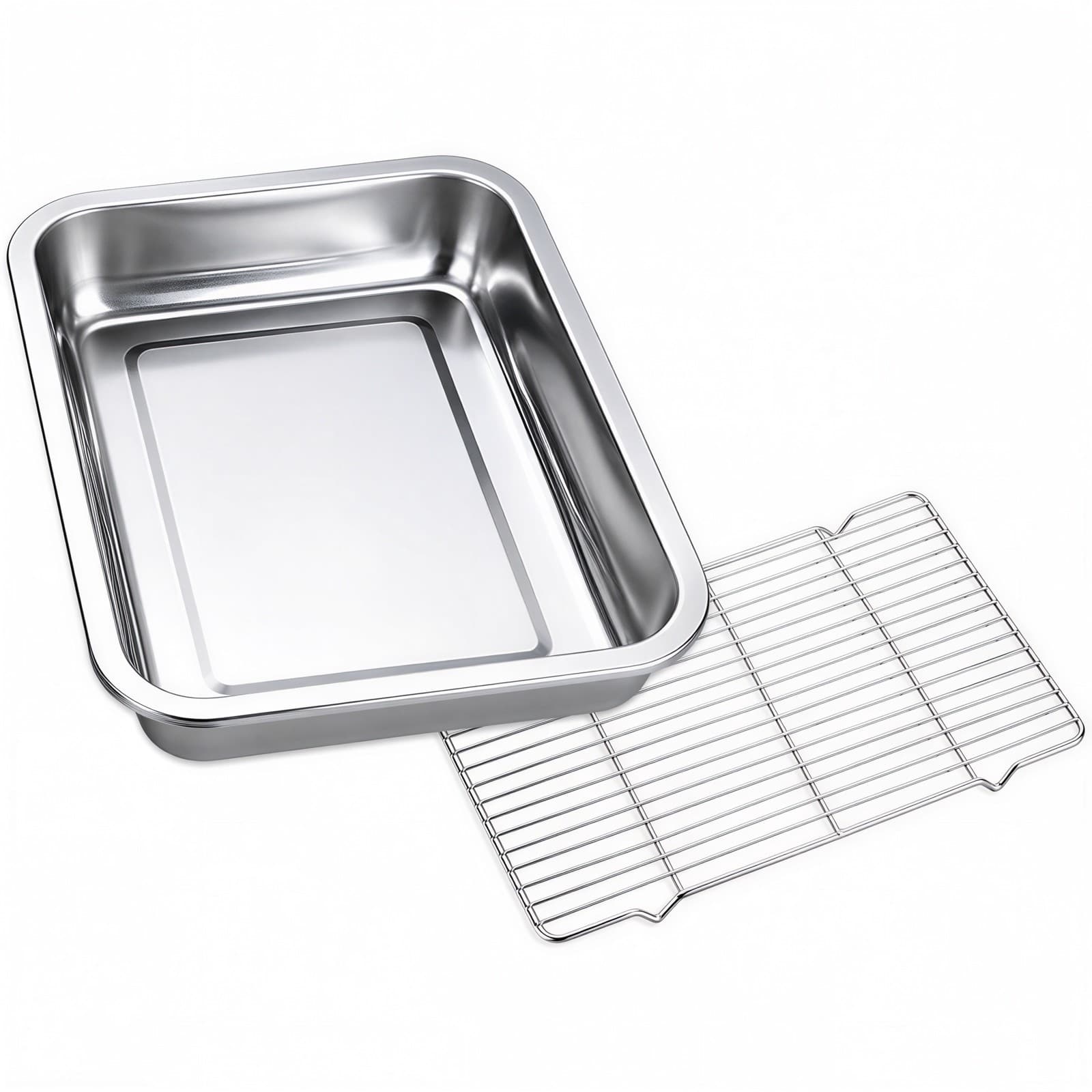 Stainless Steel Utility Tray with Removable Rack