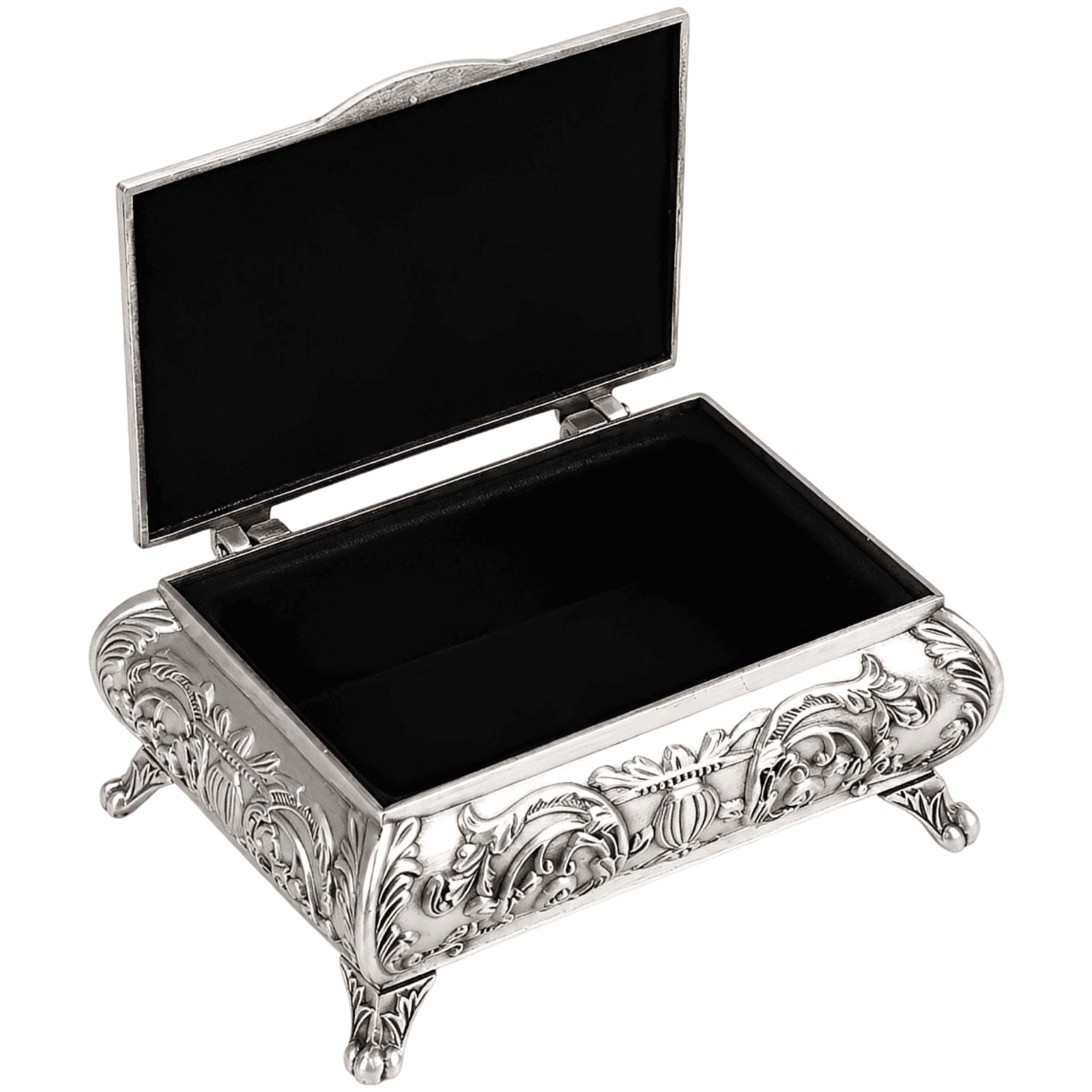 Vintage Rose Embossed Jewelry Box