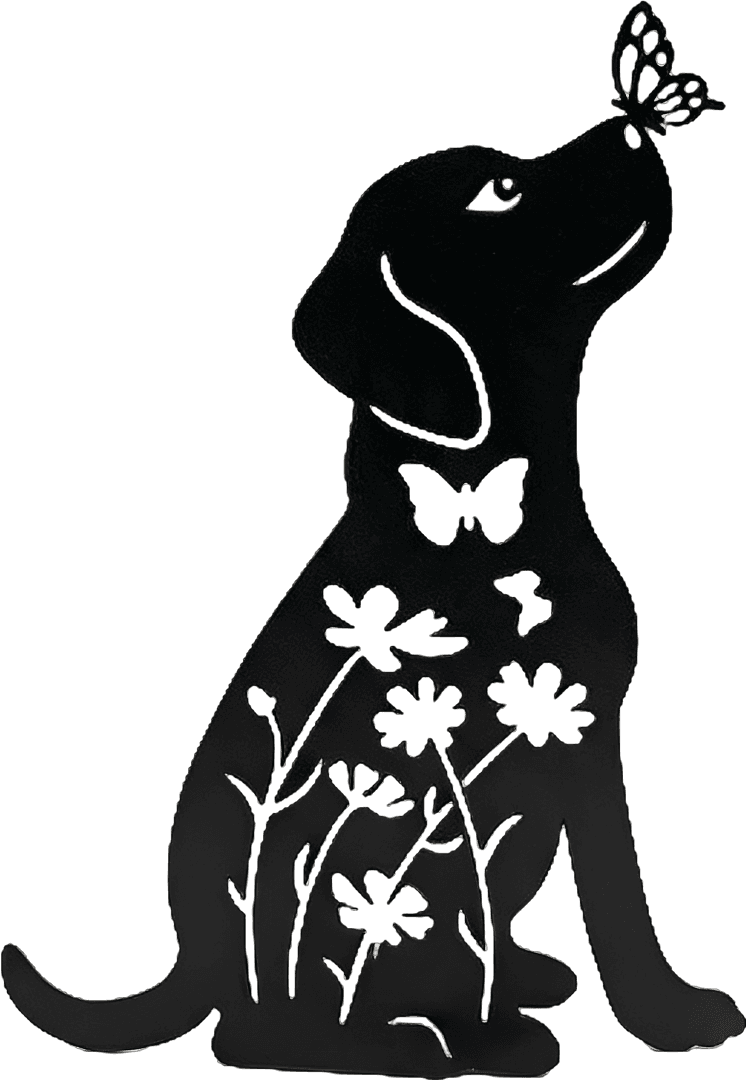 Metal Dog Garden Decor