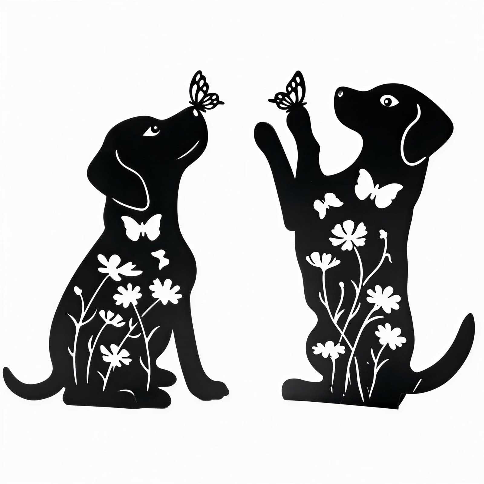 Metal Dog Garden Decor