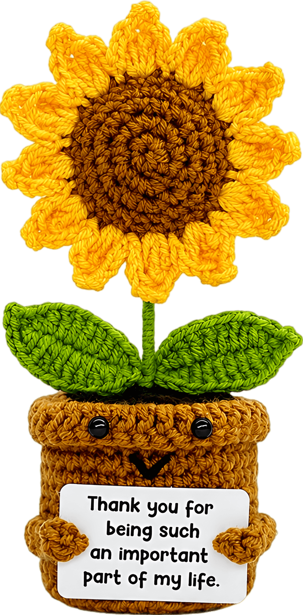 Crochet Sunflower Desk Decor
