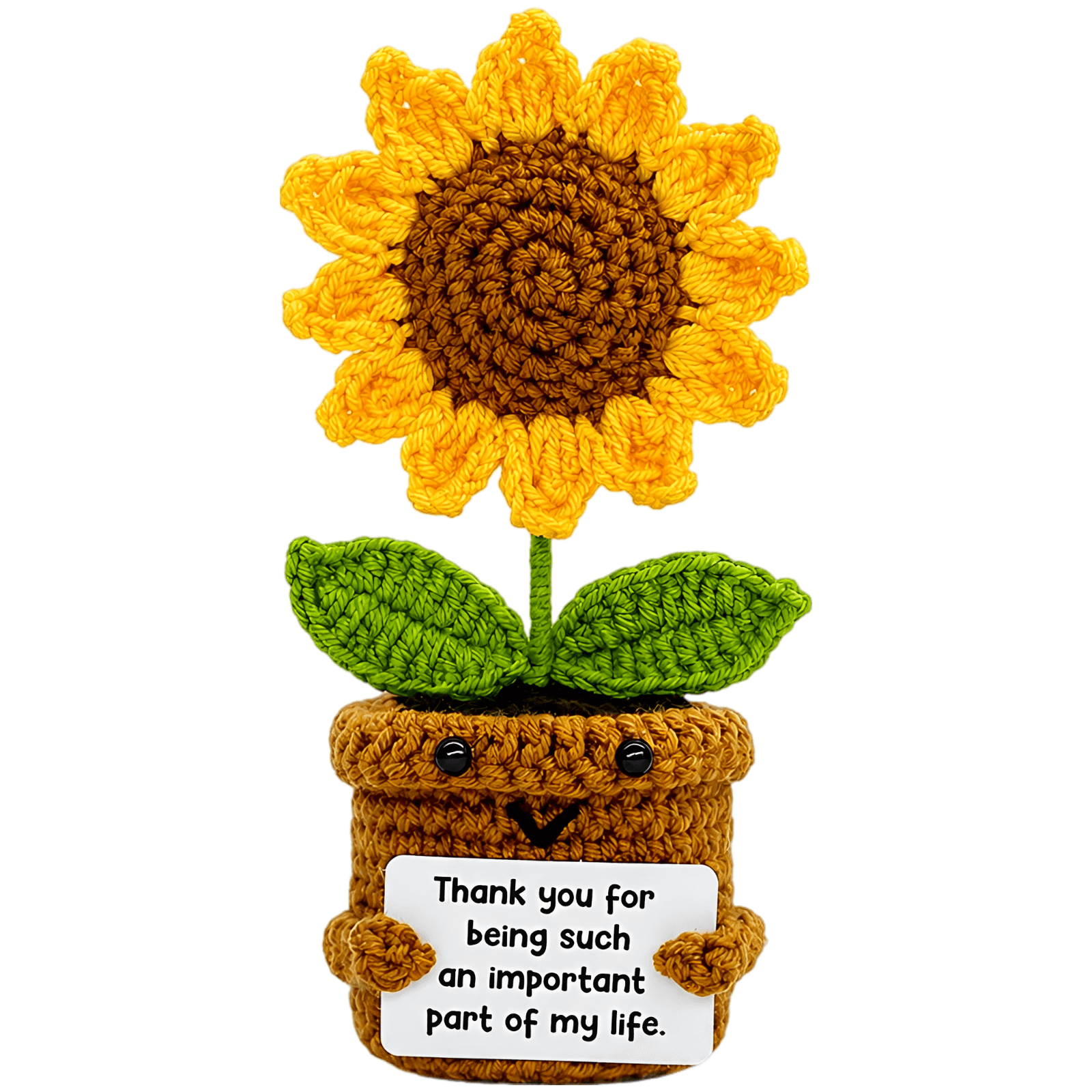 Crochet Sunflower Desk Decor