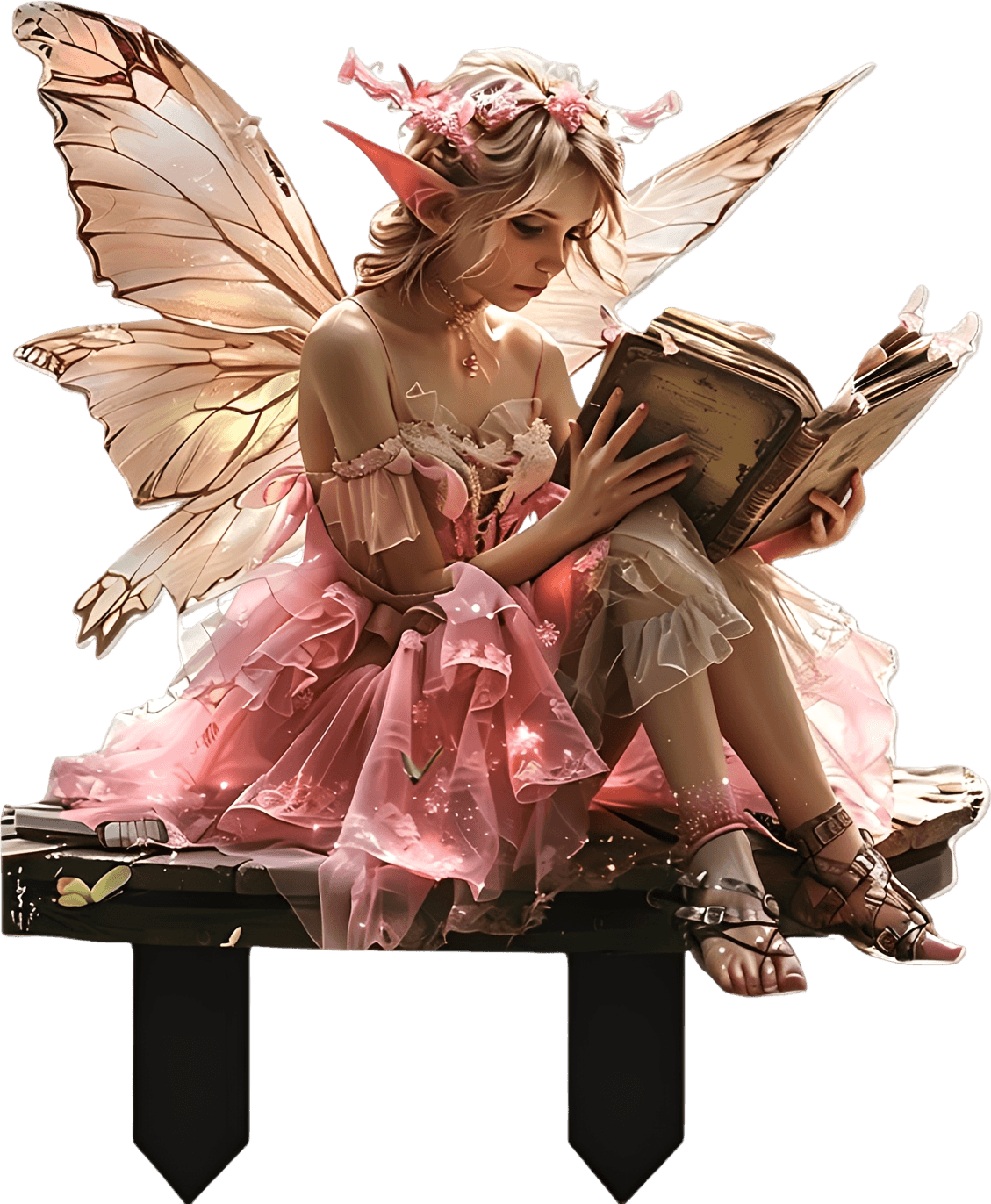 Reading Fairy Garden Stake