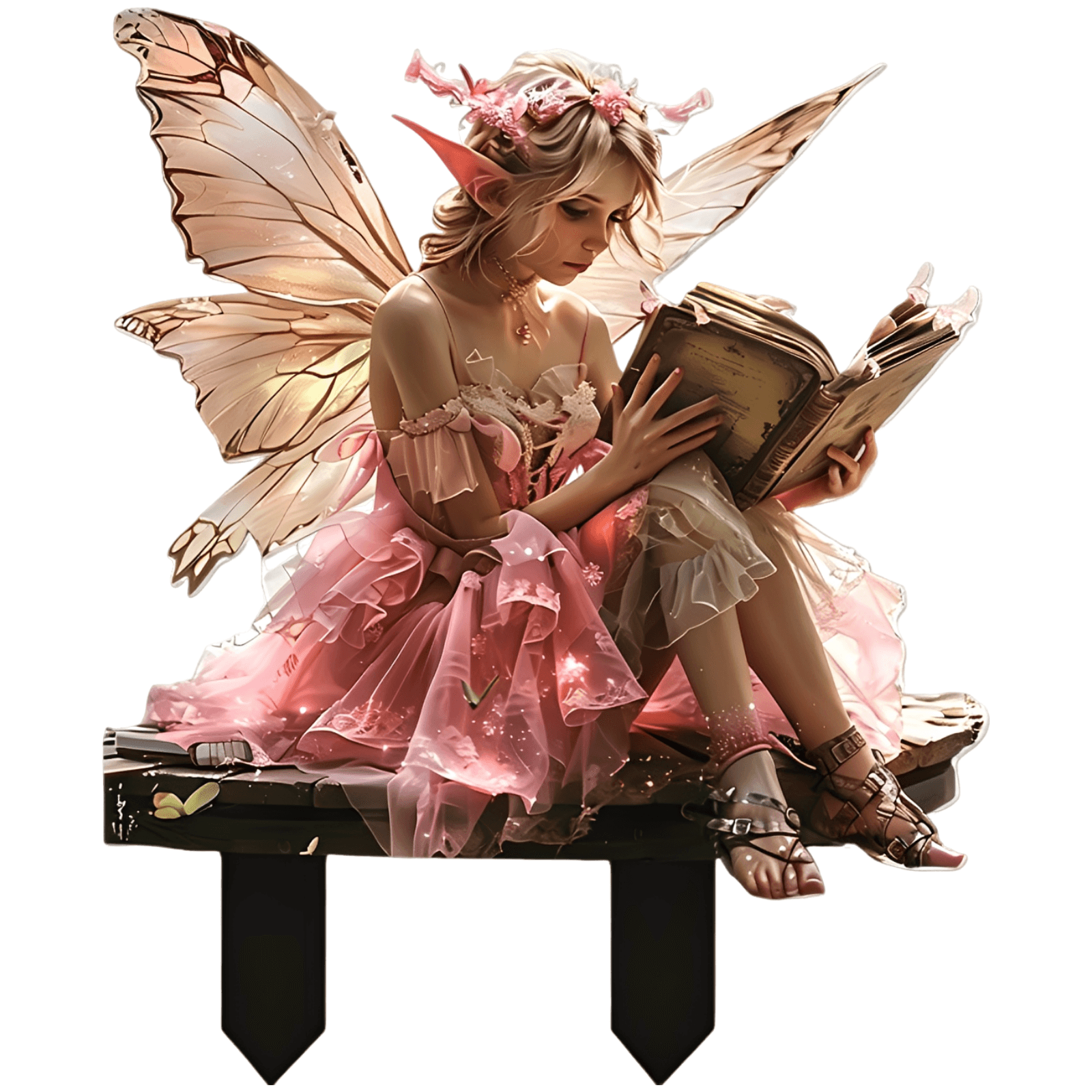 Reading Fairy Garden Stake