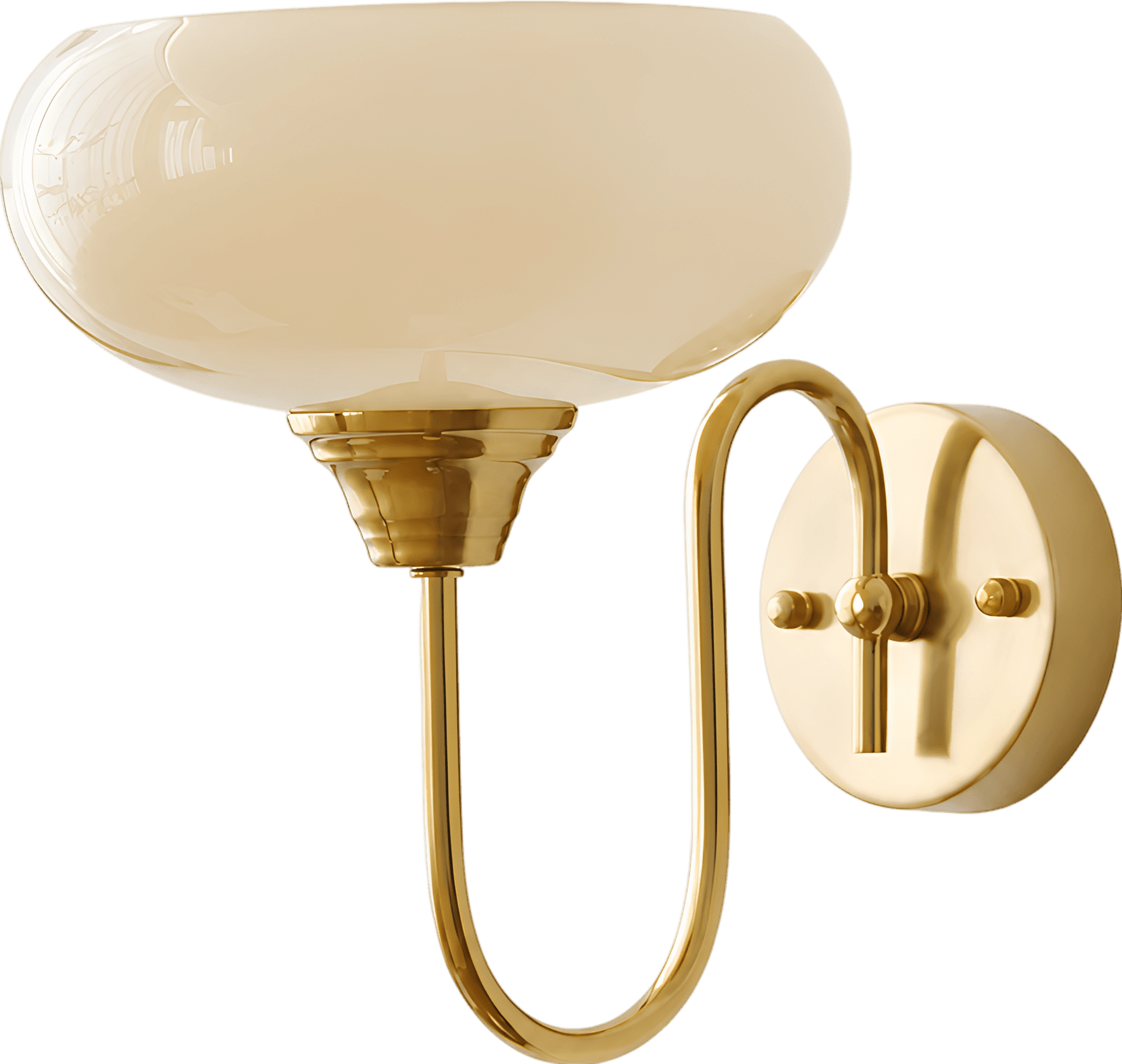 French Cream Mid-Century Wall Sconce