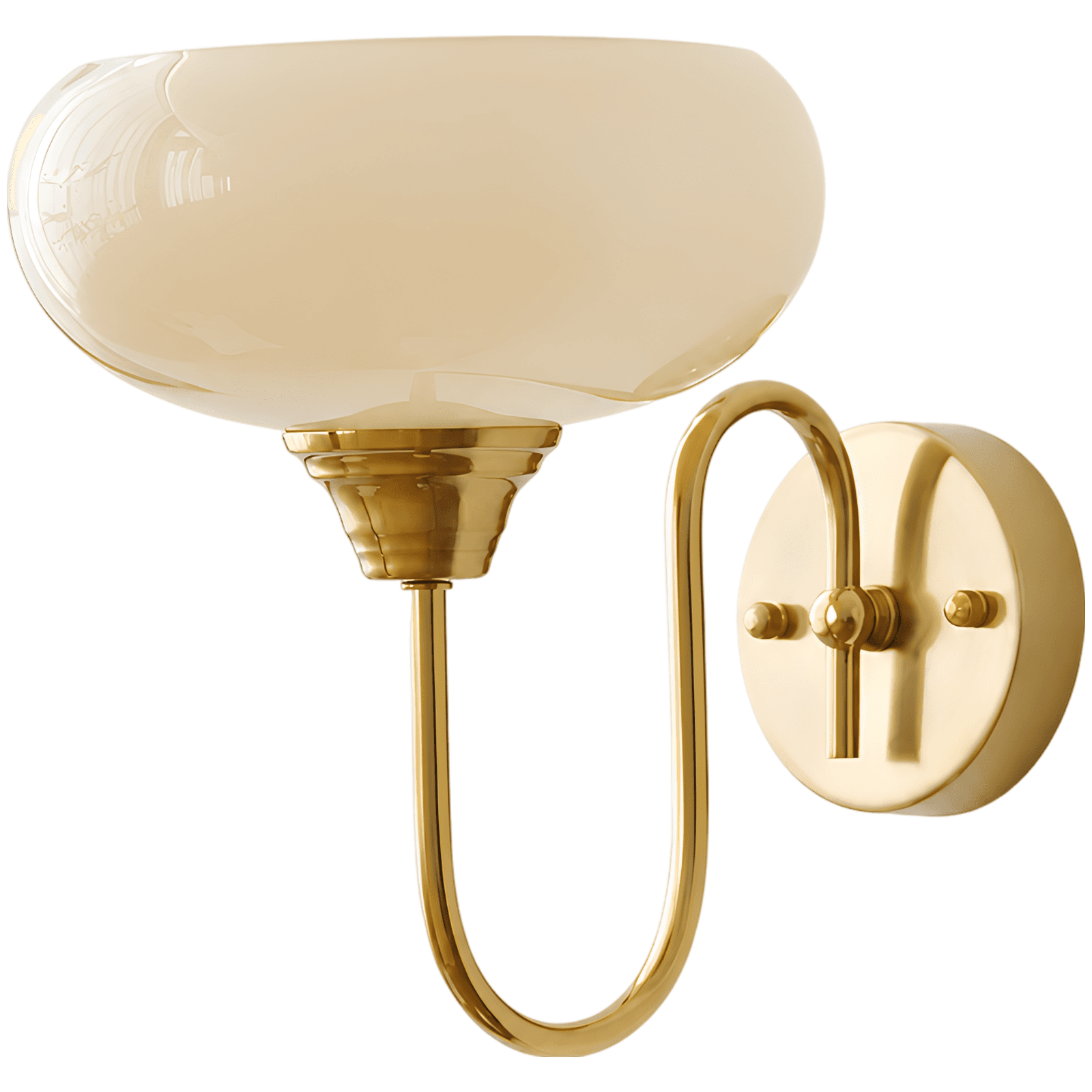 French Cream Mid-Century Wall Sconce