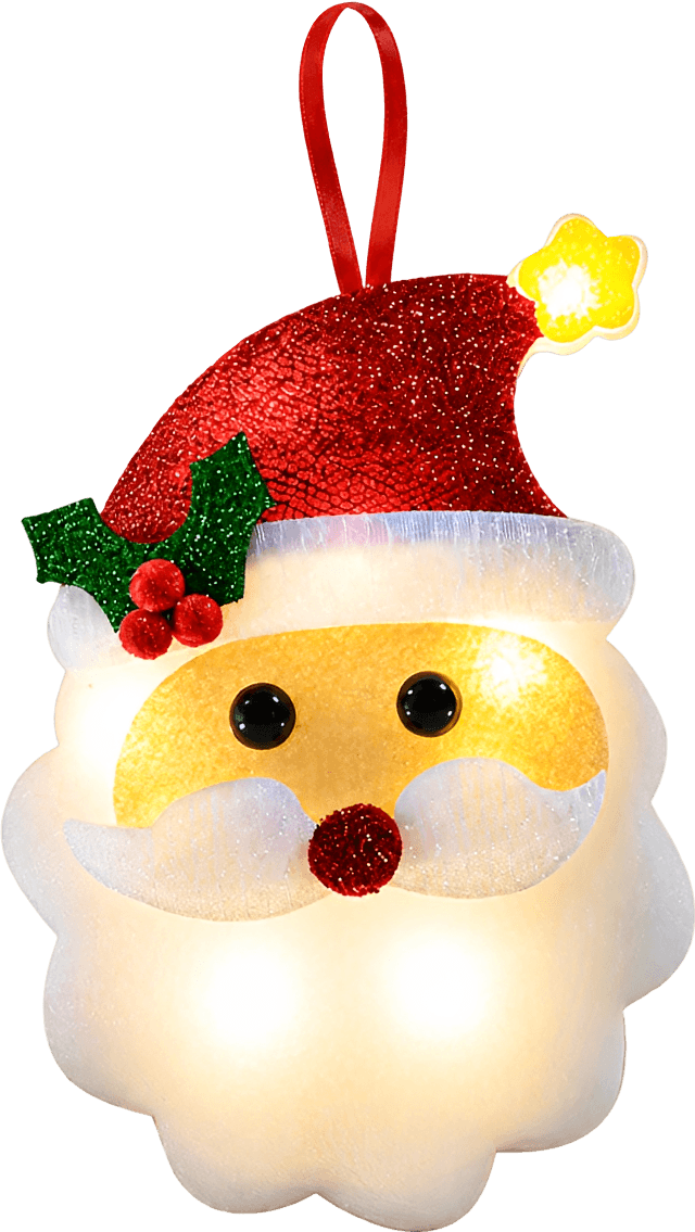 Glowing Santa Decoration