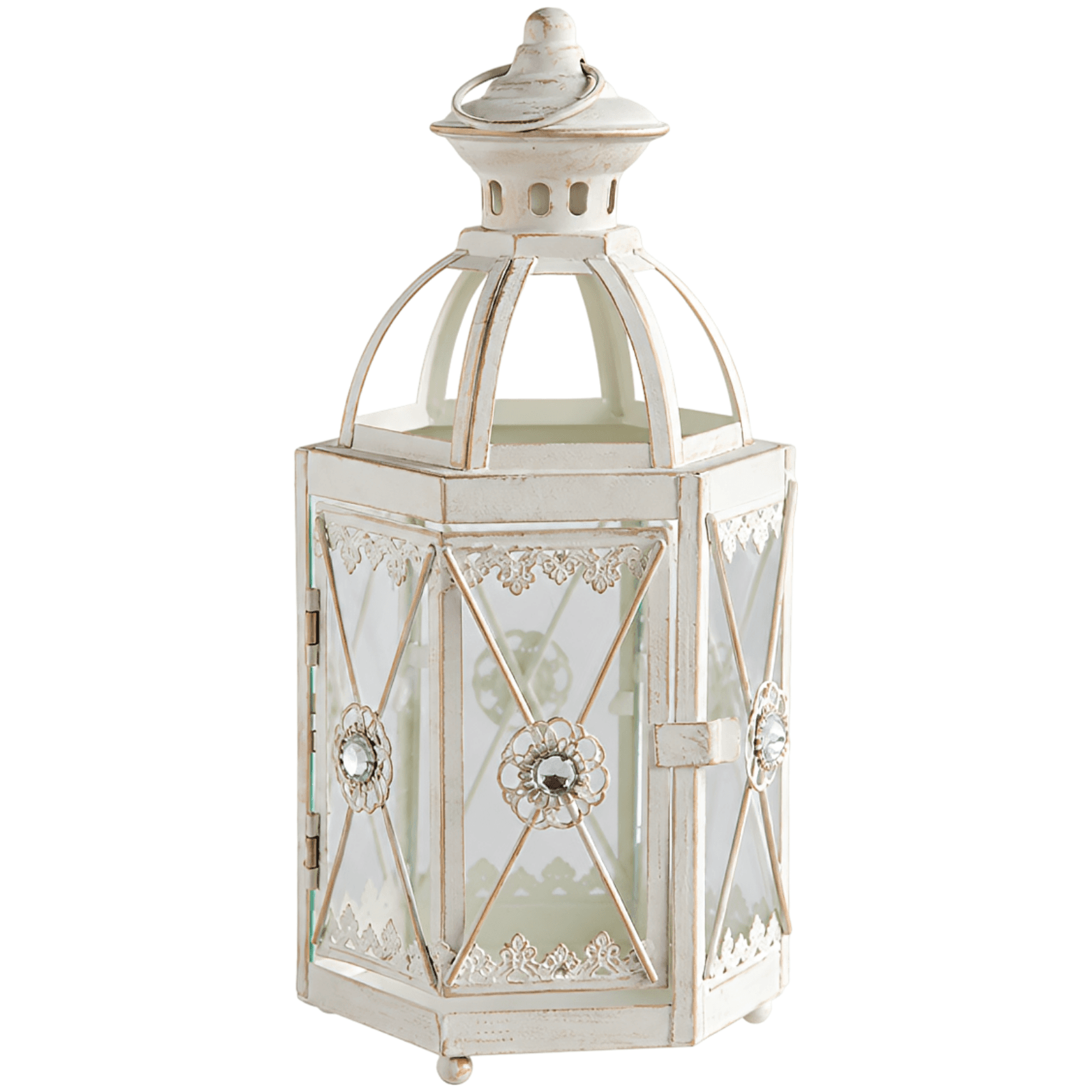 Vintage Glass Candle Lantern
