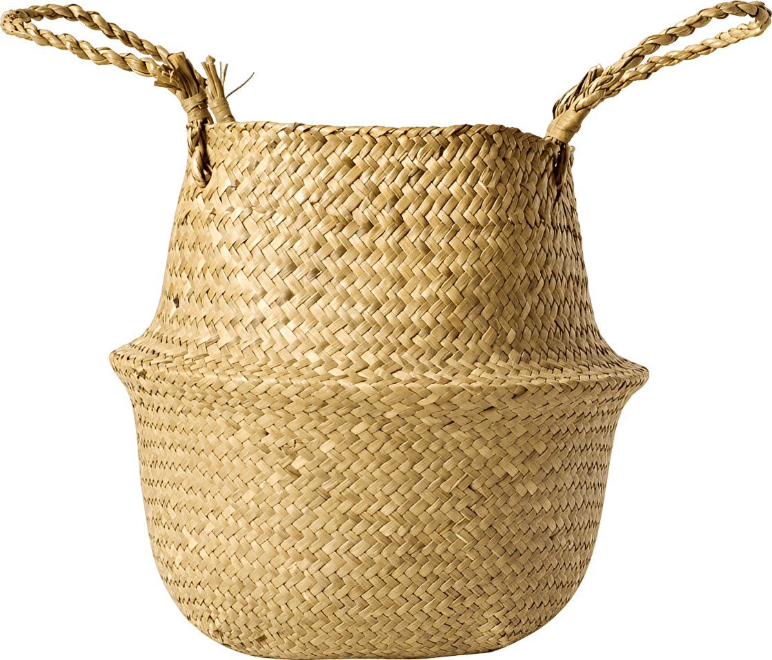 Natural Handwoven Seagrass Basket Set