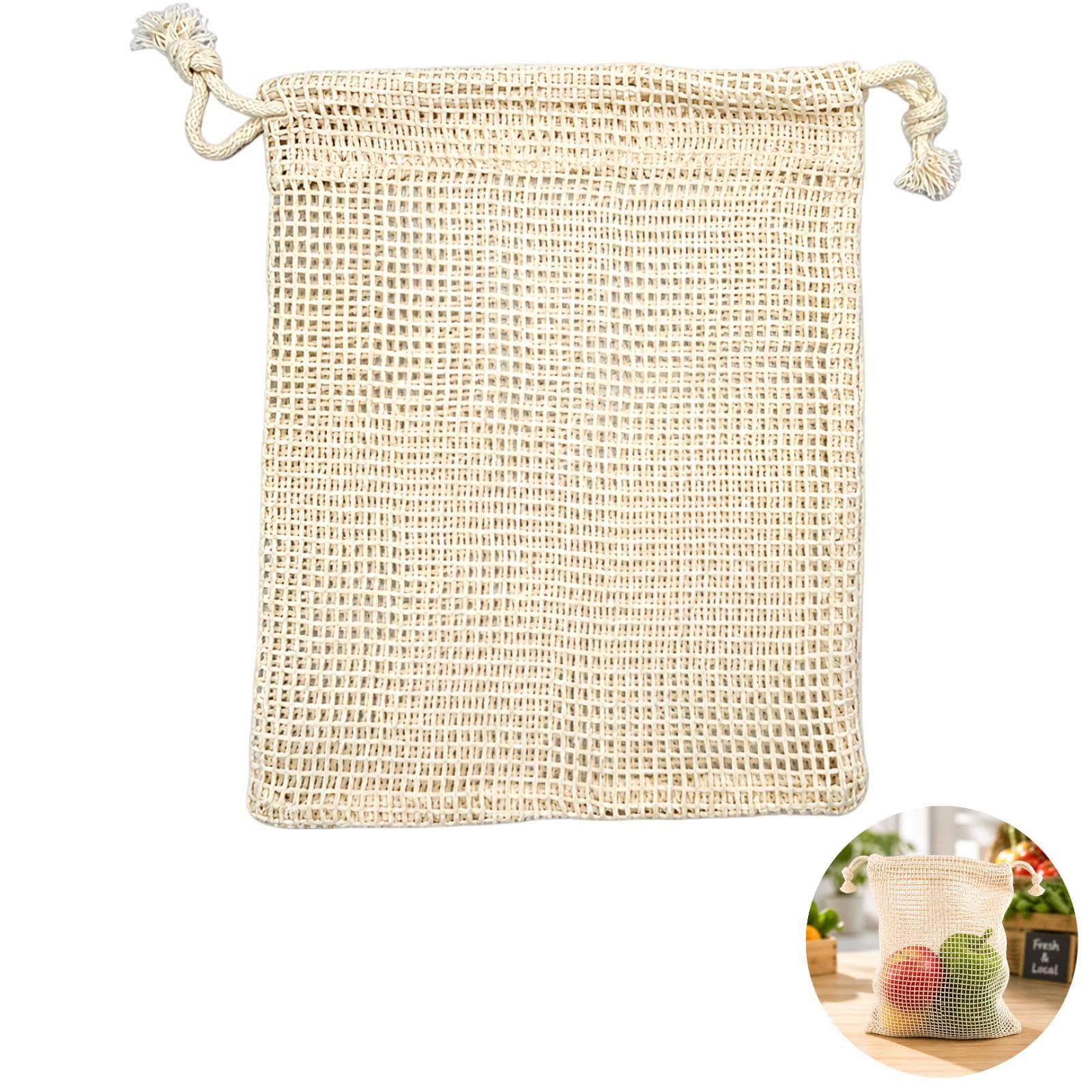 Reusable Cotton Mesh Produce Bags