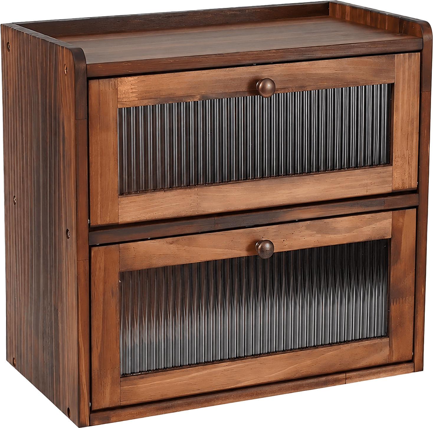 Double-Layer Wood Bread Box
