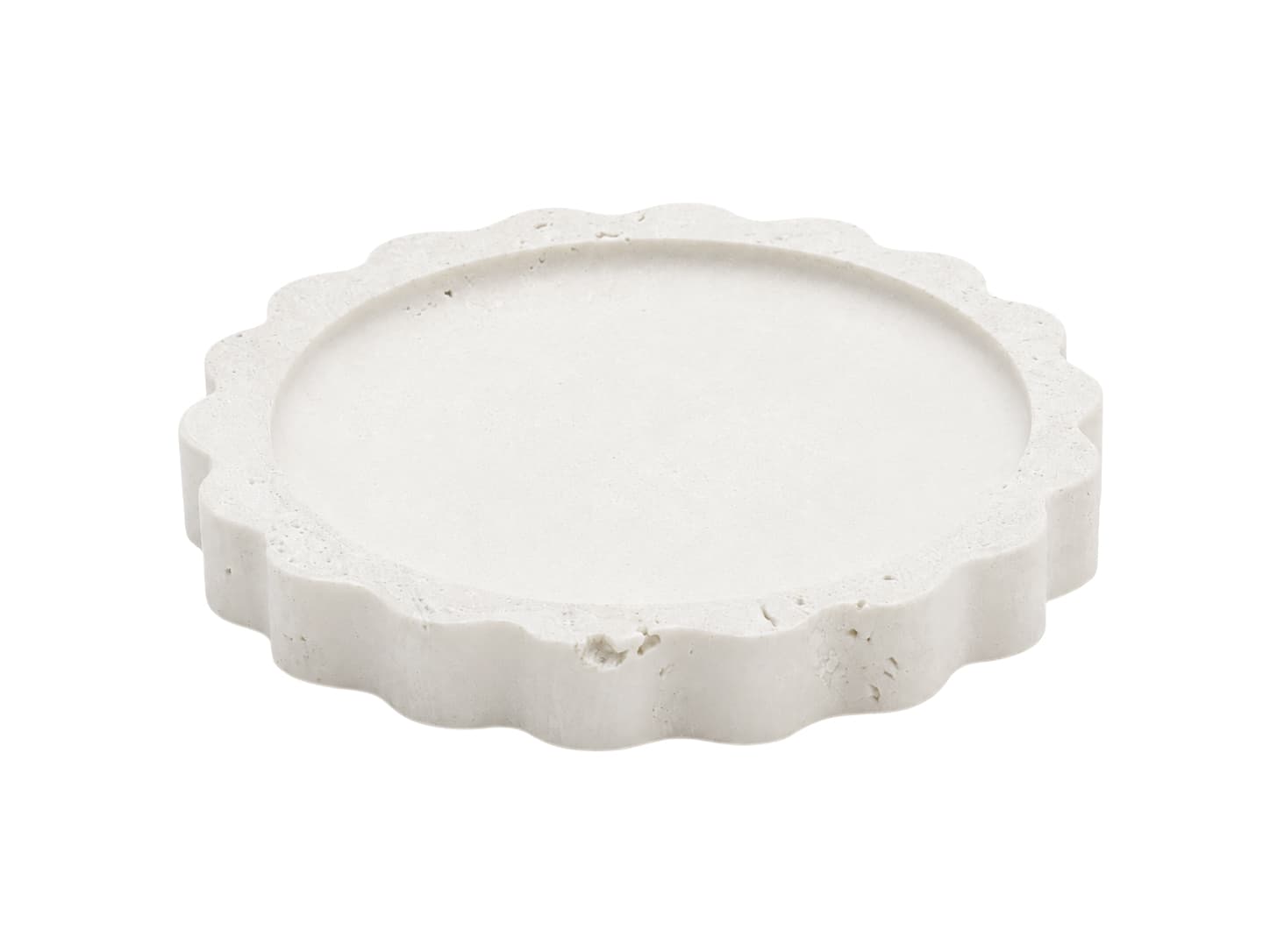Travertine Scalloped Edge Tray