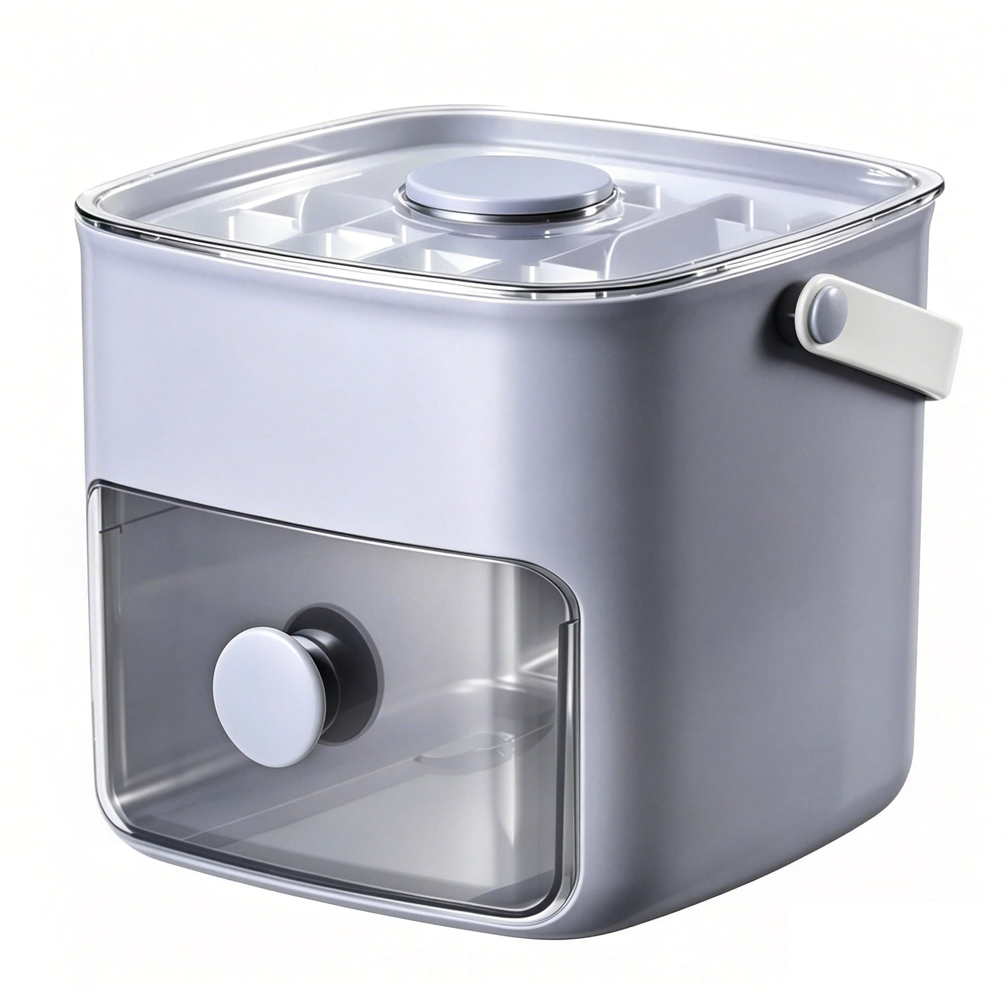 2-in-1 Press-Release Ice Maker & Storage Bin