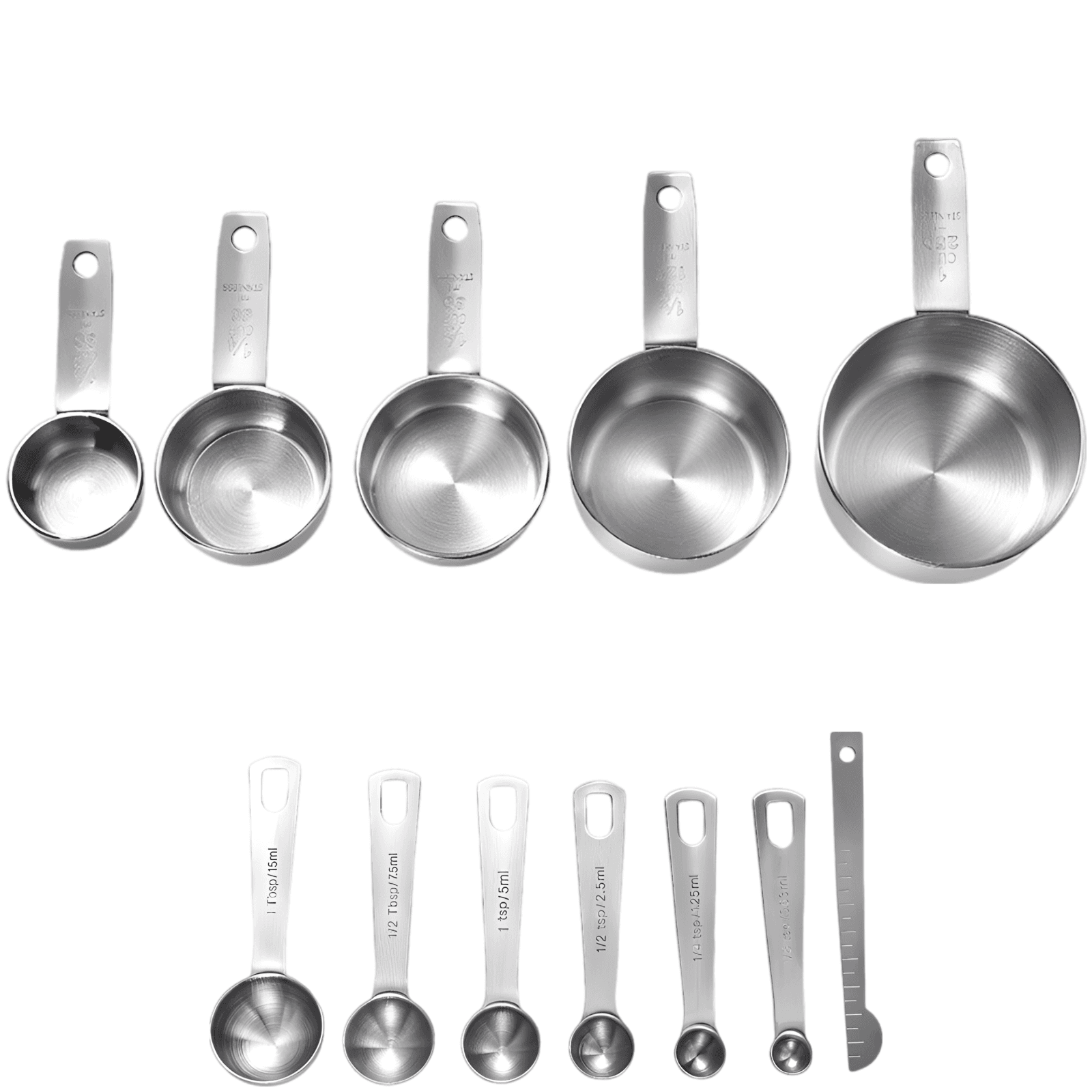 12-Piece Stainless Steel Measuring Set