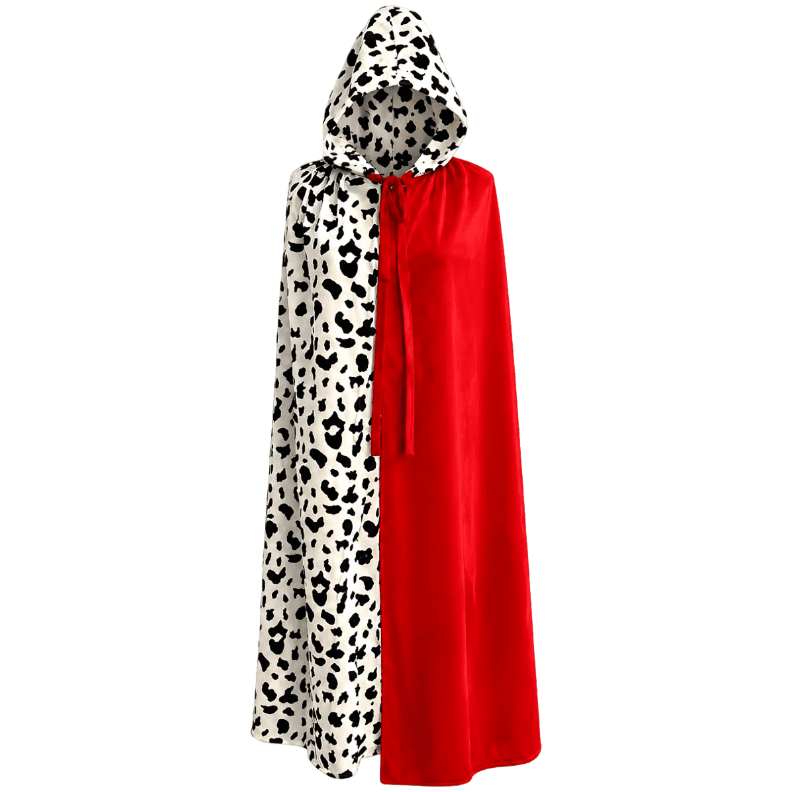 Reversible Cow Print & Red Hooded Cape