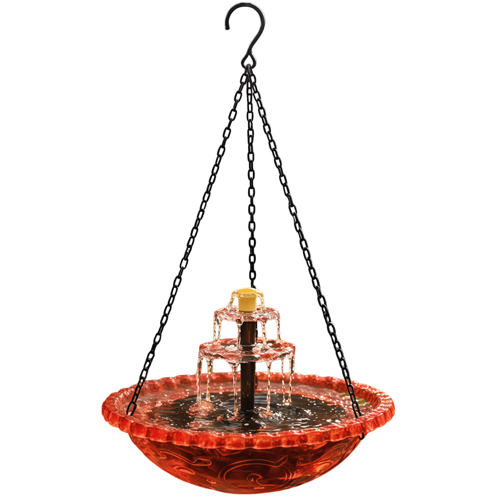 Solar Powered Hanging Bird Bath & Fountain