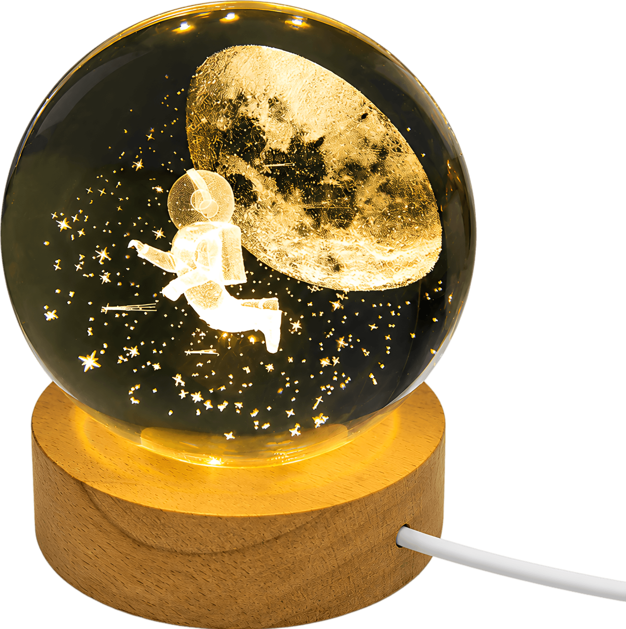 3D Astronaut Crystal Ball Night Light