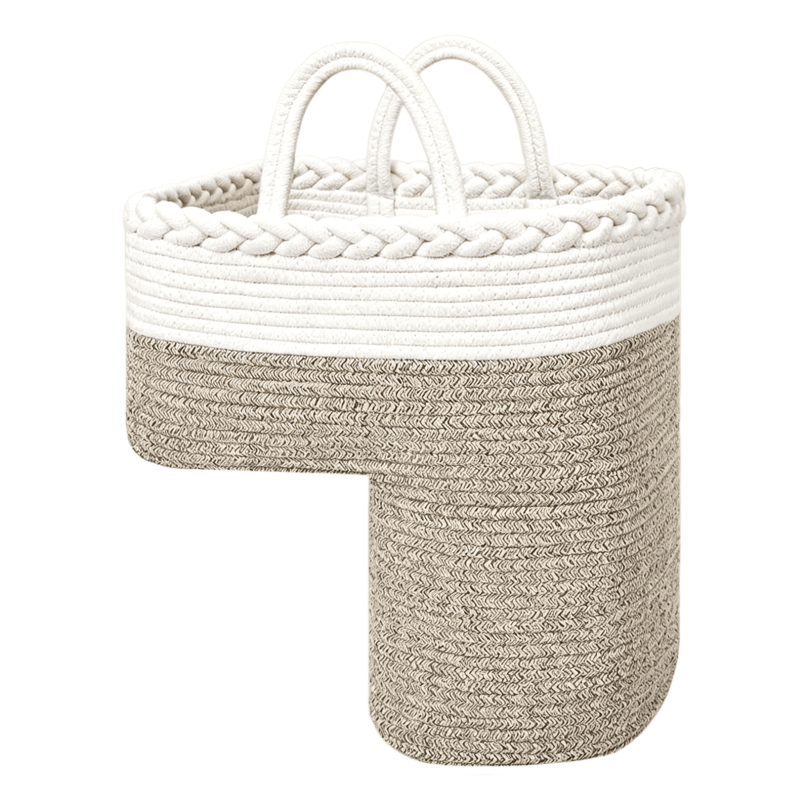 L-Shaped Cotton Rope Stair Basket