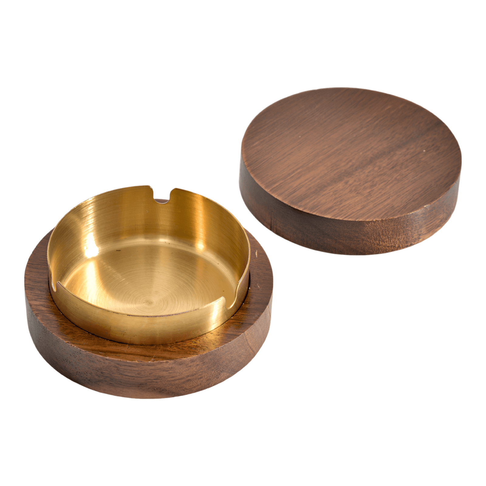Wooden Ashtray with Lid