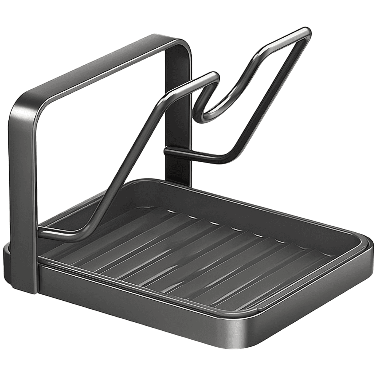 Sleek Carbon Steel Kitchen Organizer