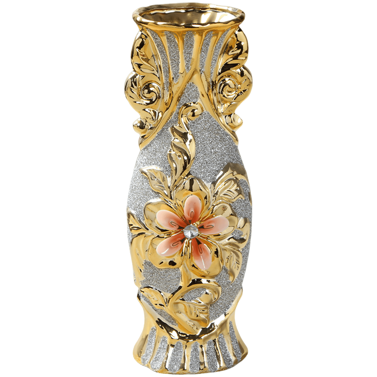 Gold Porcelain Vase for Home Decor