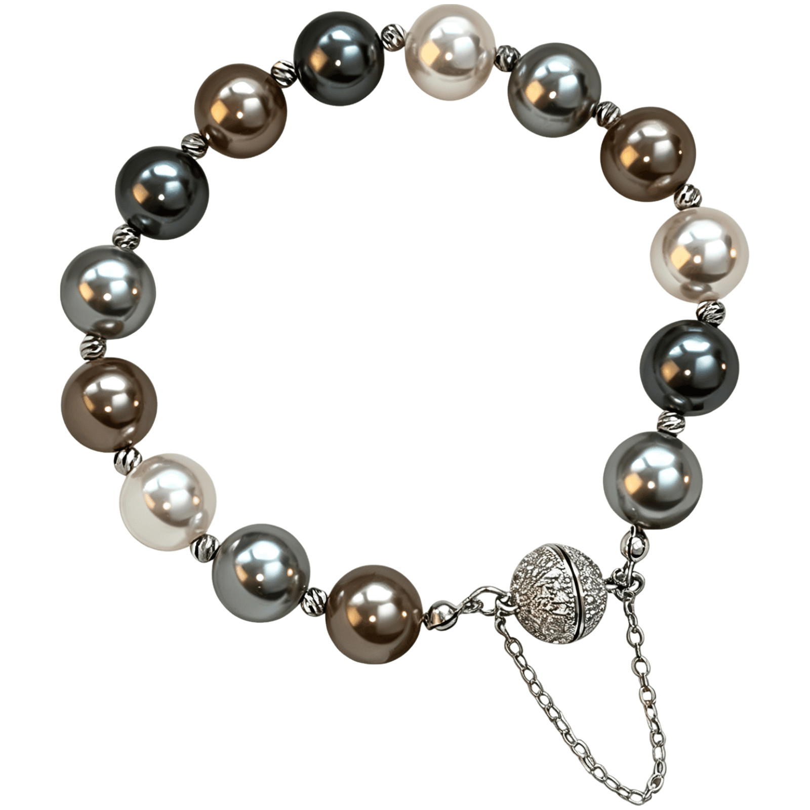 Sophisticated Multi-Color Pearl Strand Bracelet