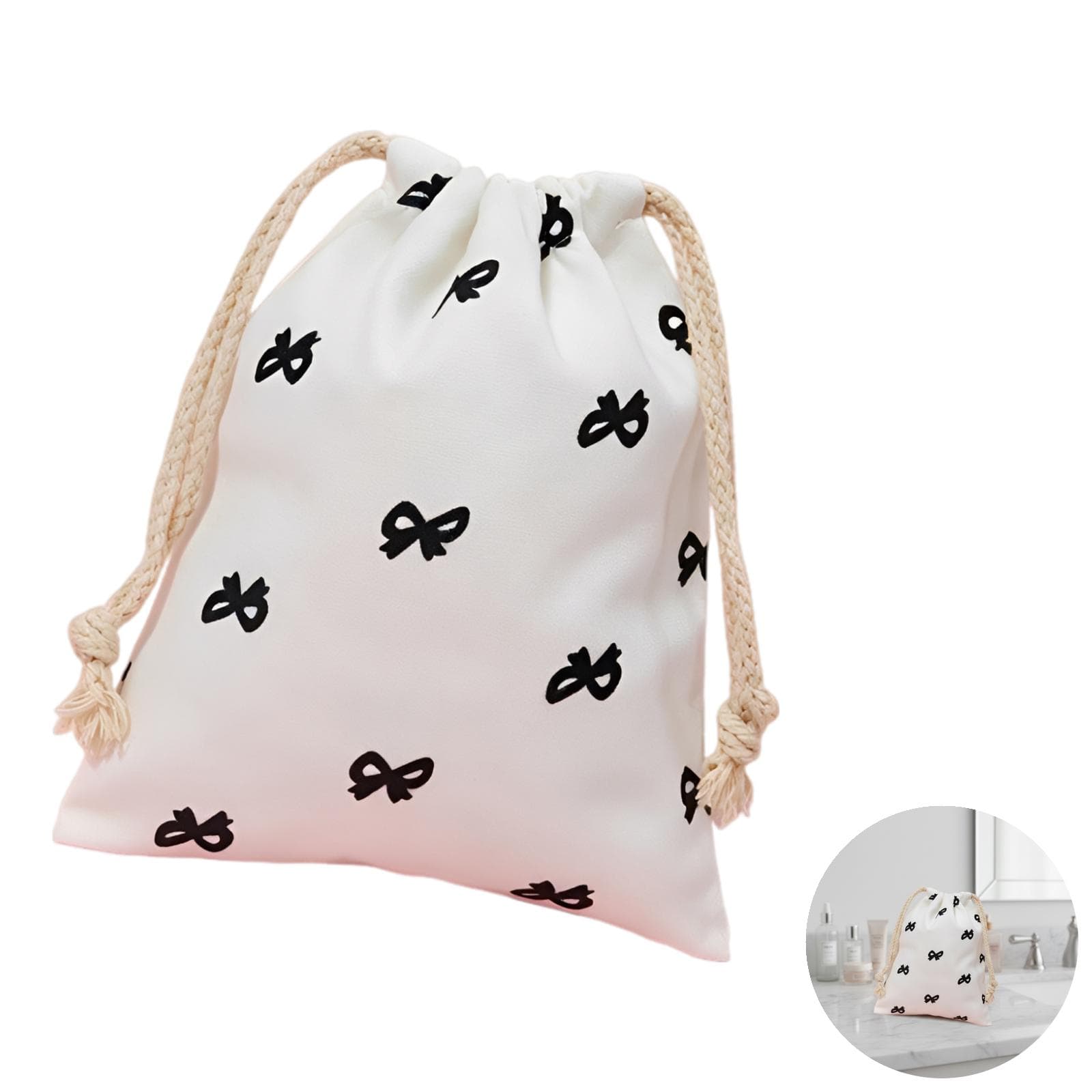 3-Piece Canvas Drawstring Gift Bags