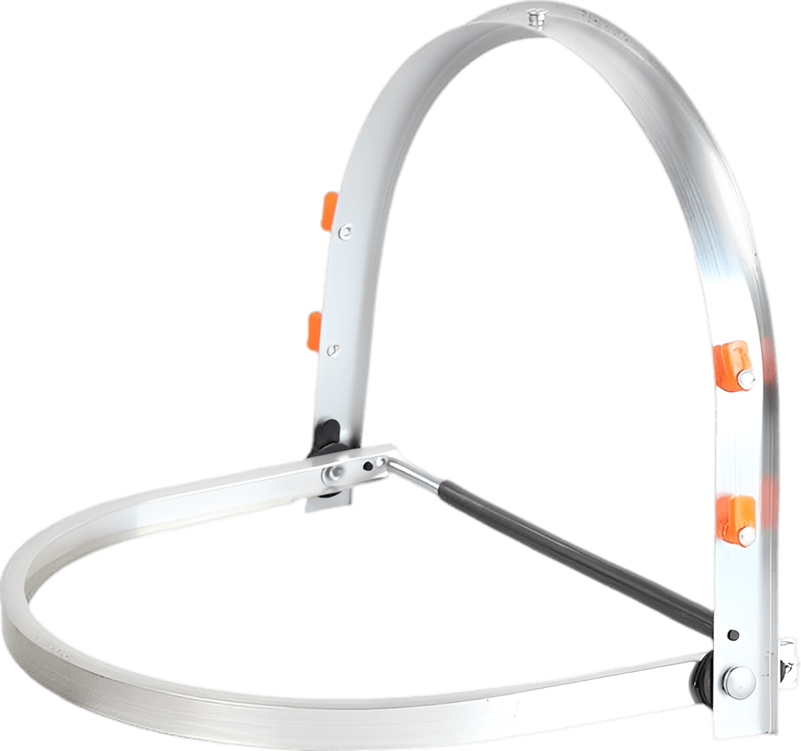 Heavy-Duty Aluminum Hard Hat Face Shield Adapter