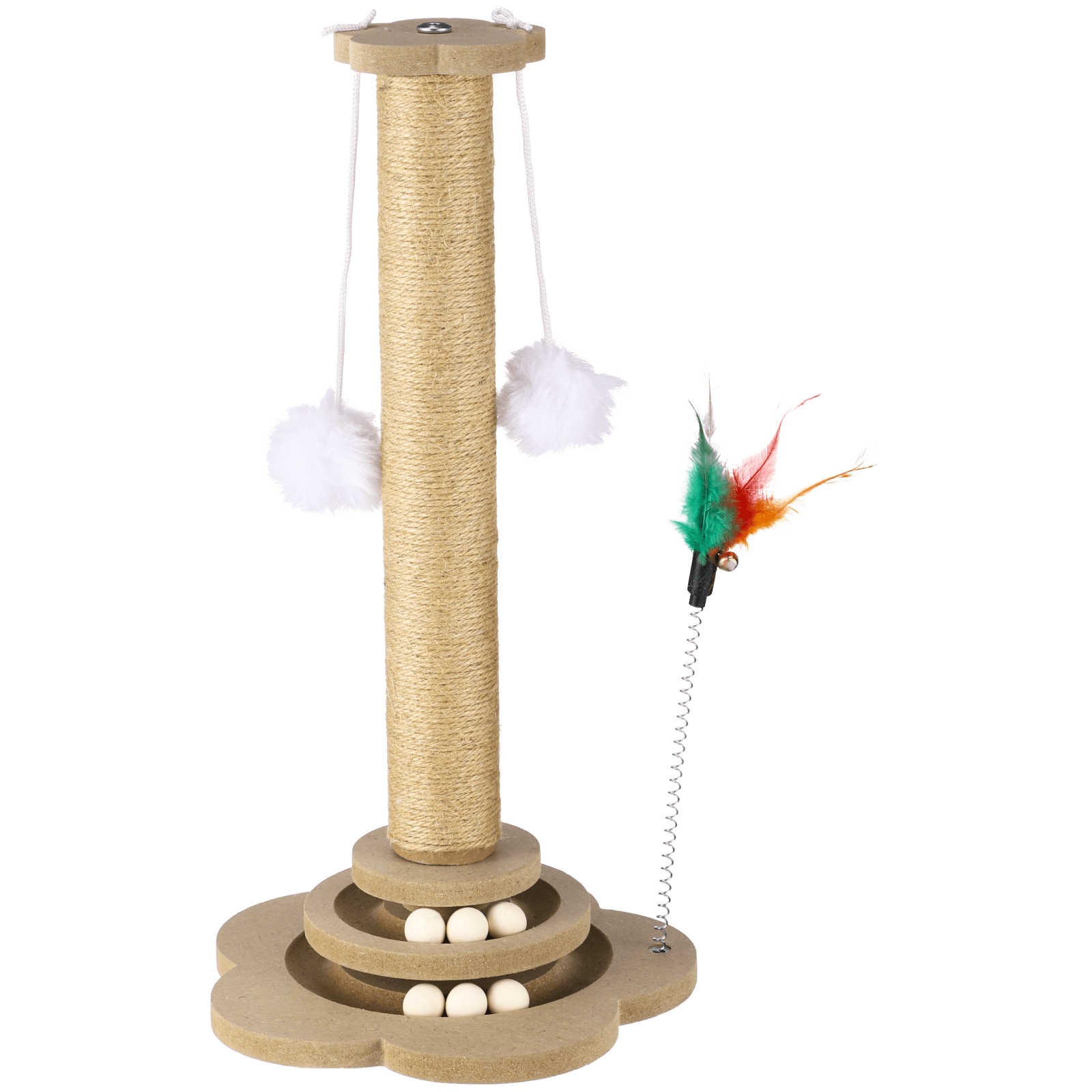 4-in-1 Interactive Cat Scratching Post