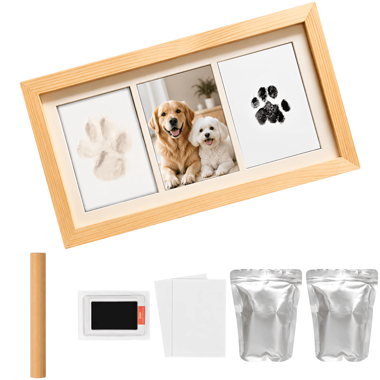 Paw Print Impression Memorial Frame Kit