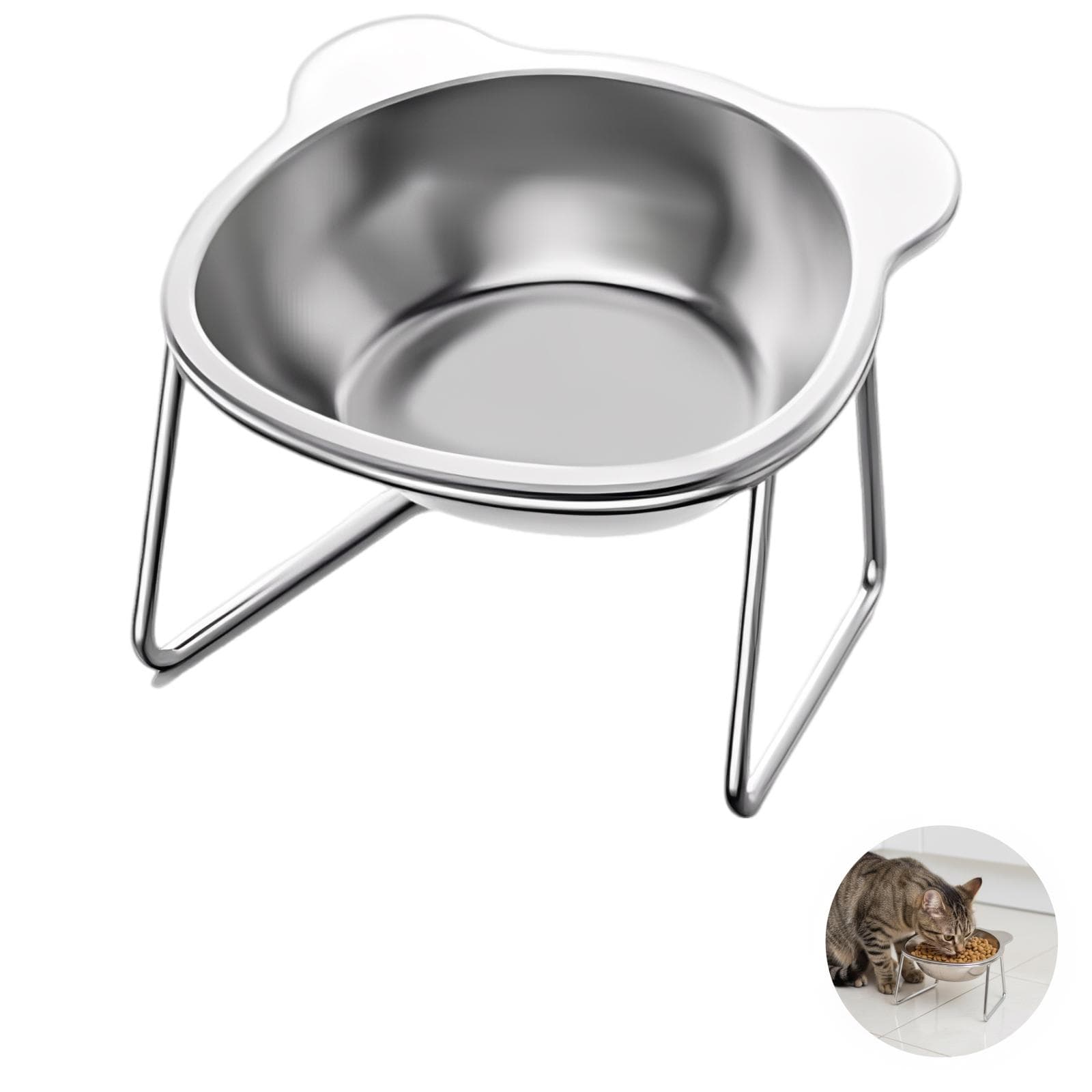 Elevated Stainless Steel Cat Bowls