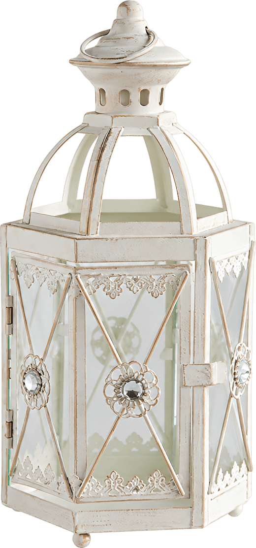 Vintage Glass Candle Lantern
